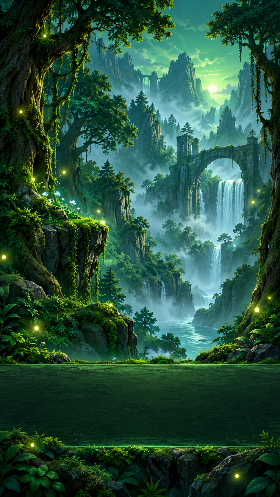 Forest environment in One More Try: Bounce